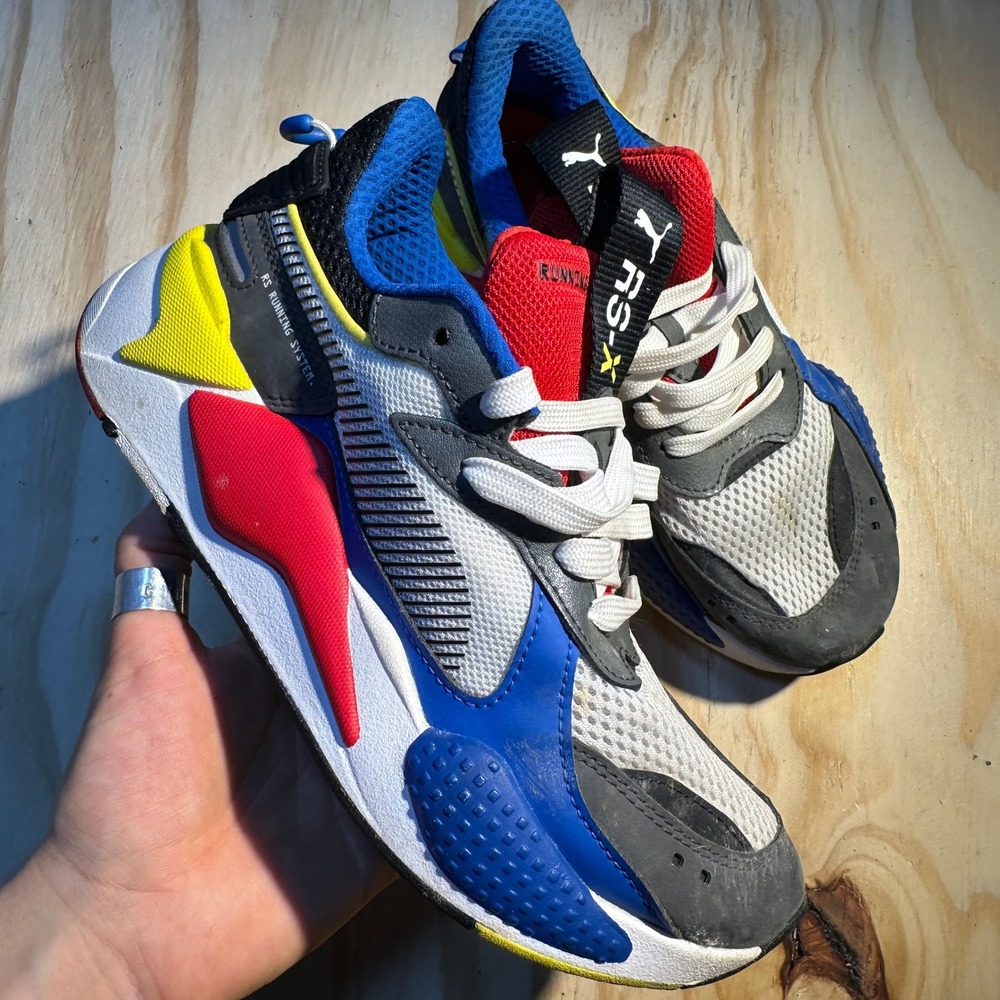Puma RS-X Toys Kids Sneakers Size 5C Multicolor Red Blue Yellow 369628-02